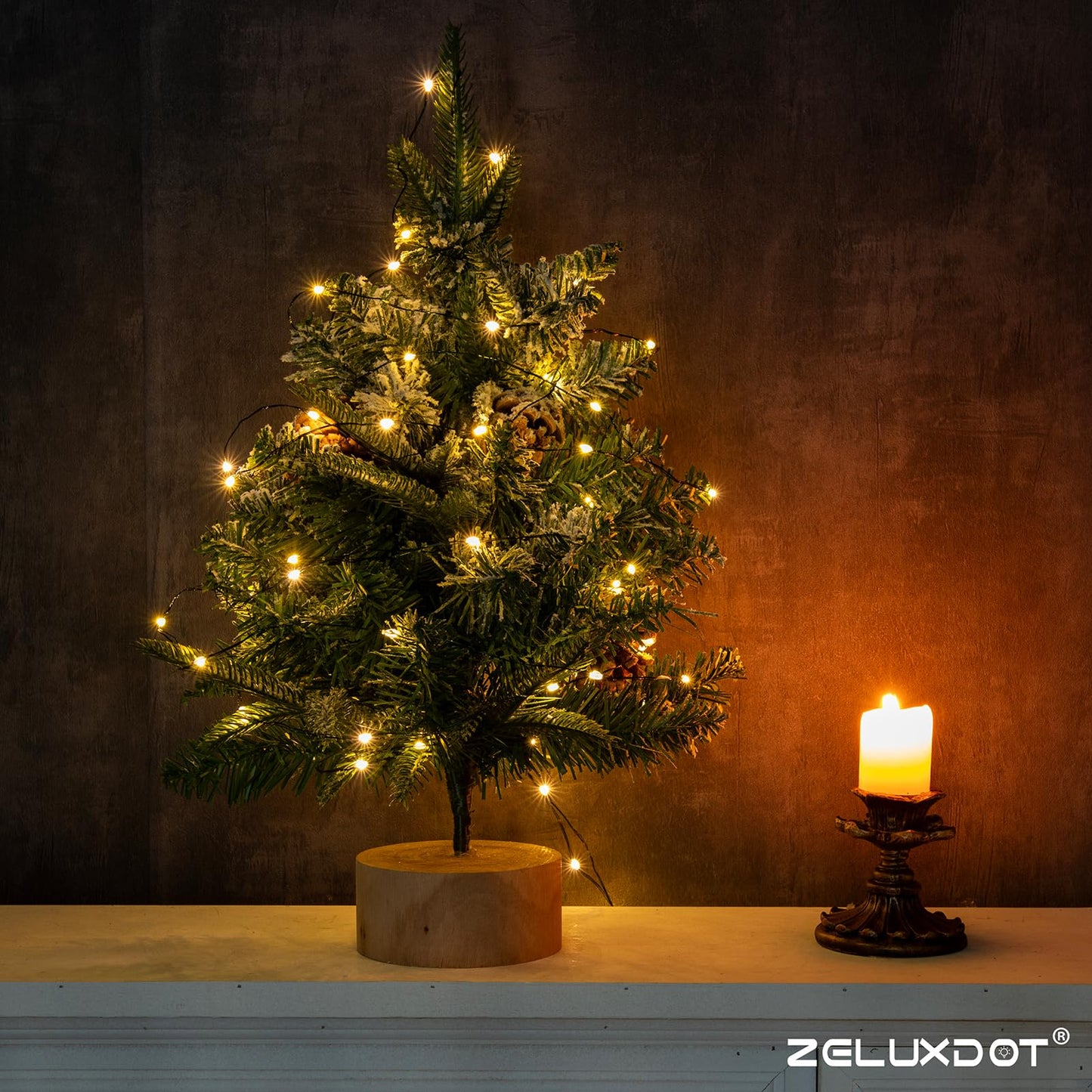 ZELUXDOT Fairy Lights Plug in,400FT 1200LEDs Waterproof Led String Lights,8 Modes Remote Twinkle Light for Outdoor Indoor Christmas Wedding Birthday Garden Party Decorations,Green Wire,Warm White