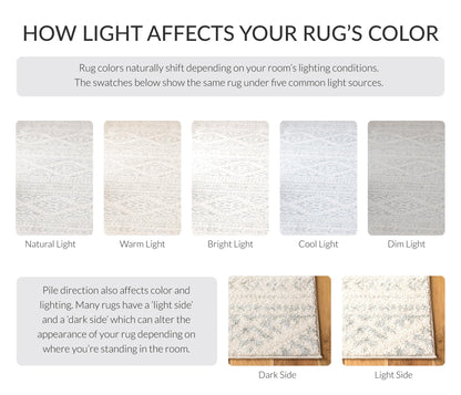 SAFAVIEH Tulum Collection Area Rug - 9' Square, Ivory & Light Grey, Moroccan Boho Tribal Design, Non-Shedding & Easy to Clean, Ideal for Living Room, Bedroom, Dining Space (TUL272G)