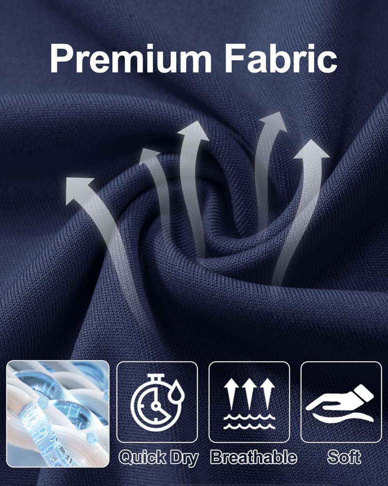 MAGCOMSEN Quick Dry Shirts for Men UPF 50 Long Sleeve Men Athletic T Shirt UV Protection Shirts UV Shirts for Men Guard Shirt for Men Navy