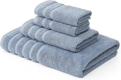 Modern Threads Oxford 6-Piece 100% Cotton Towel Set – Yarn Dyed Jacquard &