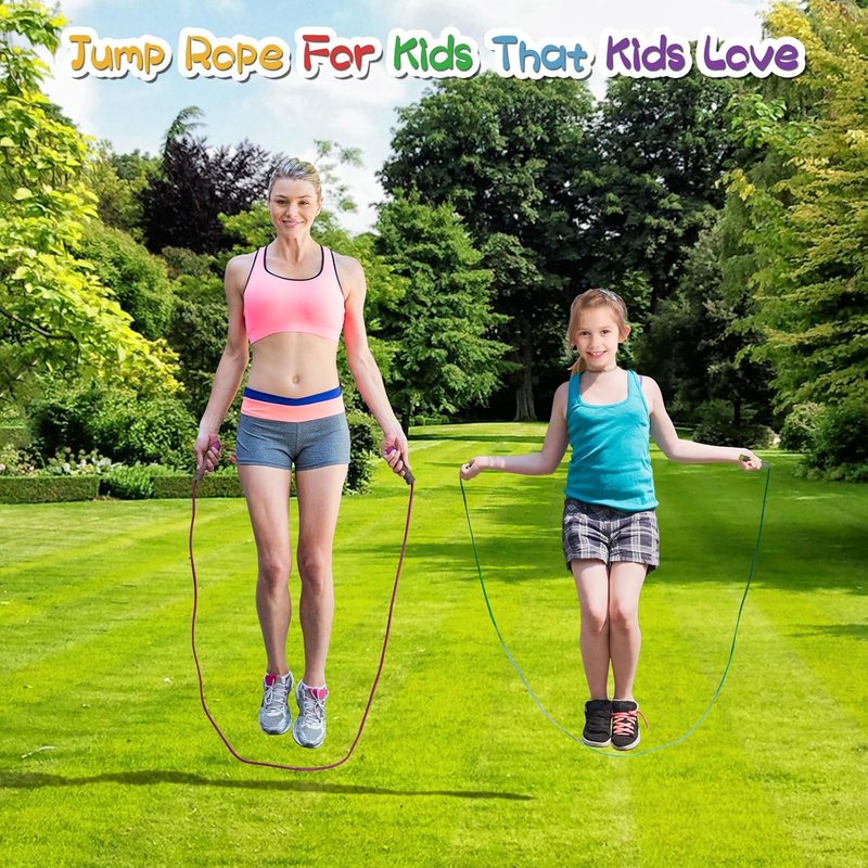 Adjustable Kids Jump Rope - Soft Foam Handles for Outdoor Fitness | Perfect for Boys & Girls