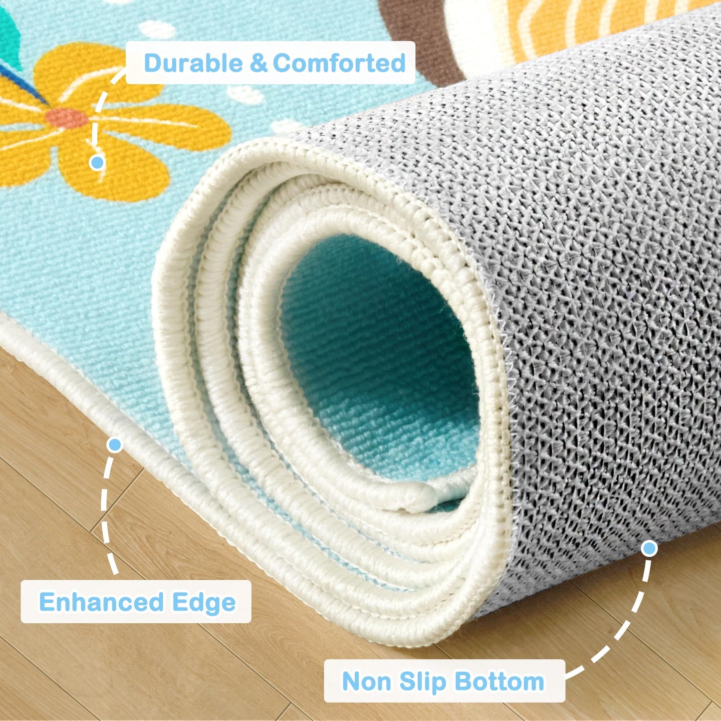 Truqual Classroom Rug 7.6x12 Ft Large Rug for Classroom Elementary, Seating Décor Play Carpet for Playing and Learning, Fit for Various Classroom Theme