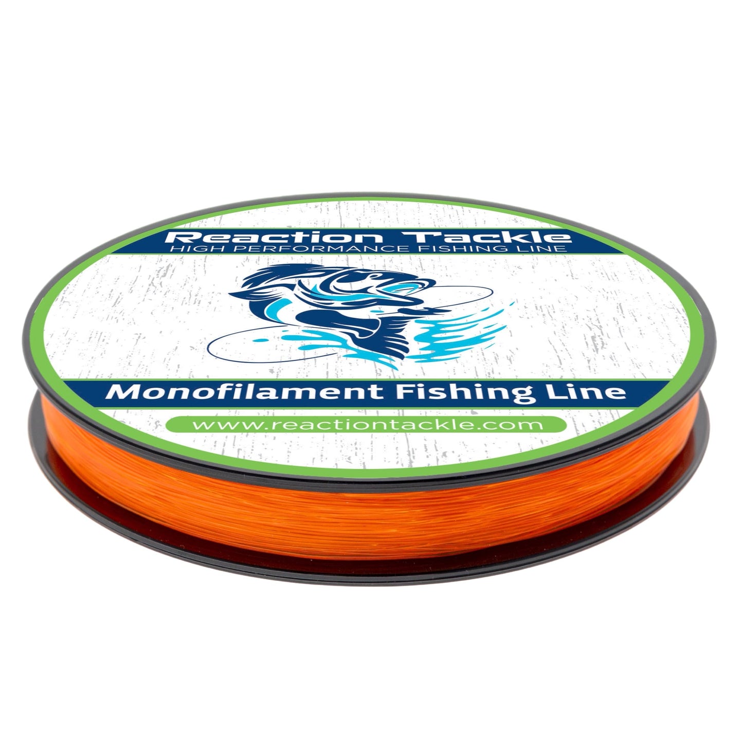 Reaction Tackle Monofilament Fishing Line - Premium Nylon Mono Line, Strong & Abrasion-Resistant, Low Memory for Smooth Long Casts - Freshwater & Saltwater - Hi Vis Orange | 10lb (350 Yards)