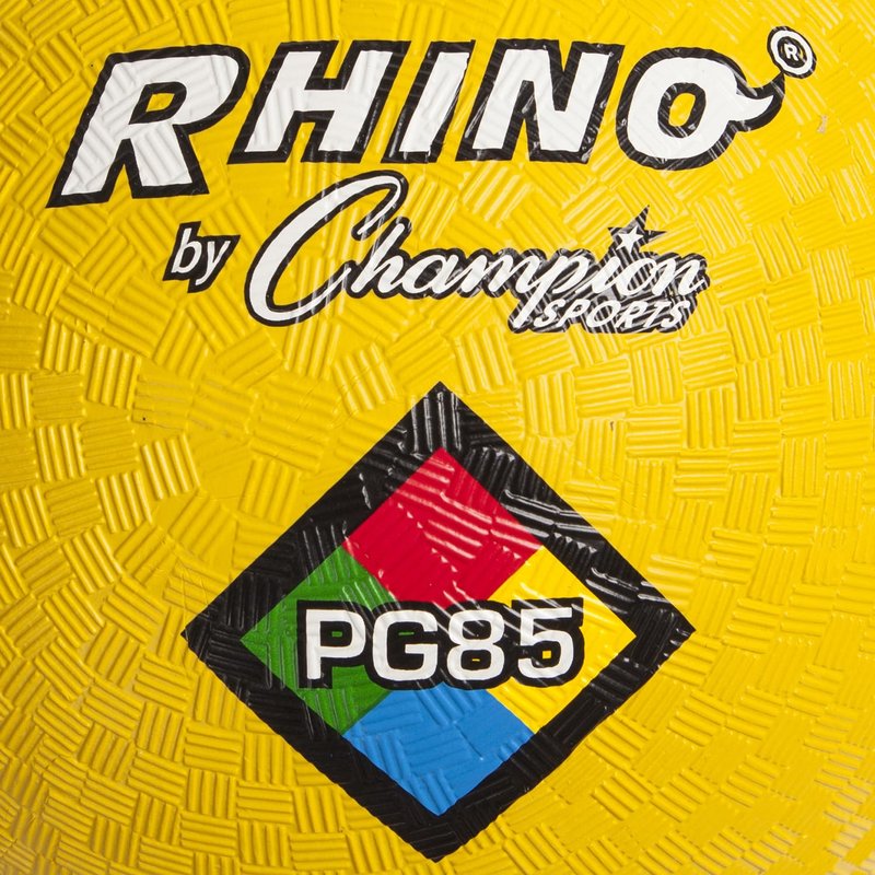 Champion Sports Rhino Playground Balls 8.5"D - Two Ply, Nylon Wound, YELLOW
