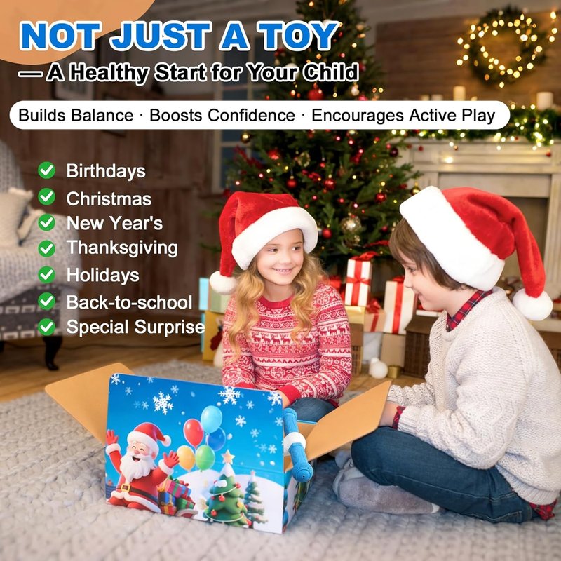 Kids Scooter for Ages 3-7 | Three-Wheel Toddler Kick Scooter with Light-Up Wheels, Adjustable Handlebar & Anti-Slip Deck - Blue
