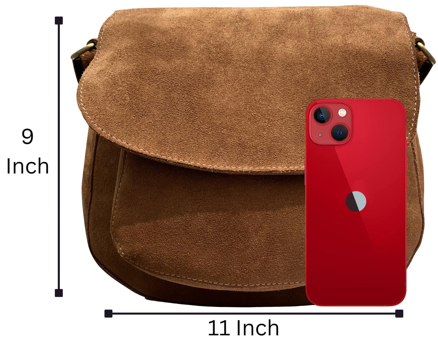 Leather Shoulder Bag for Women - Leather Vintage Crossbody Saddle Bag Purse - Boho Sling Bag Travel Satchel for Ladies