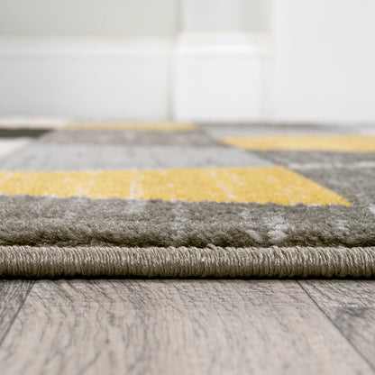 JONATHAN Y Retro Diamonds Yellow/Gray/Cream Runner Rug 2X8 ft, Kehoe Geometric for Living Room, Bedroom, Kitchen, Office, Easy-Cleaning, High Traffic, Pet-Friendly, Non-Shedding UNQ101A-28