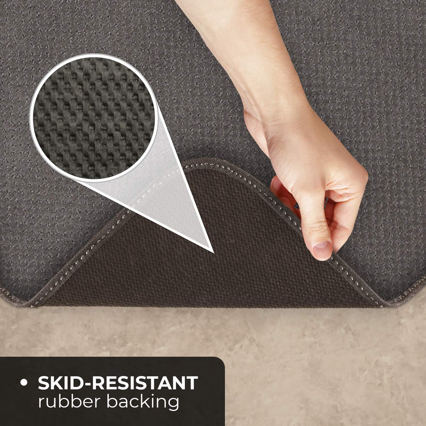House, Home and More Skid-Resistant Carpet Runner - Gray - 10 Feet X 48 Inches