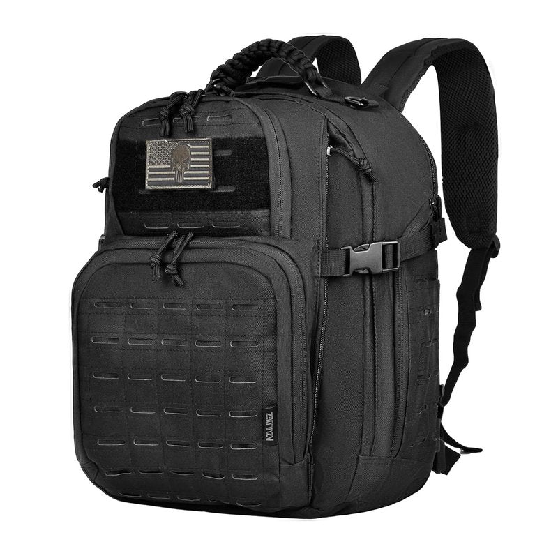 AZULDEZ Military Tactical Backpack for Men, Molle EDC Daypack Work Backpack for Trekking, Army 3 Days Assault Pack & Bug Out Bag with Water Bladder Compartment, Hiking Rucksack
