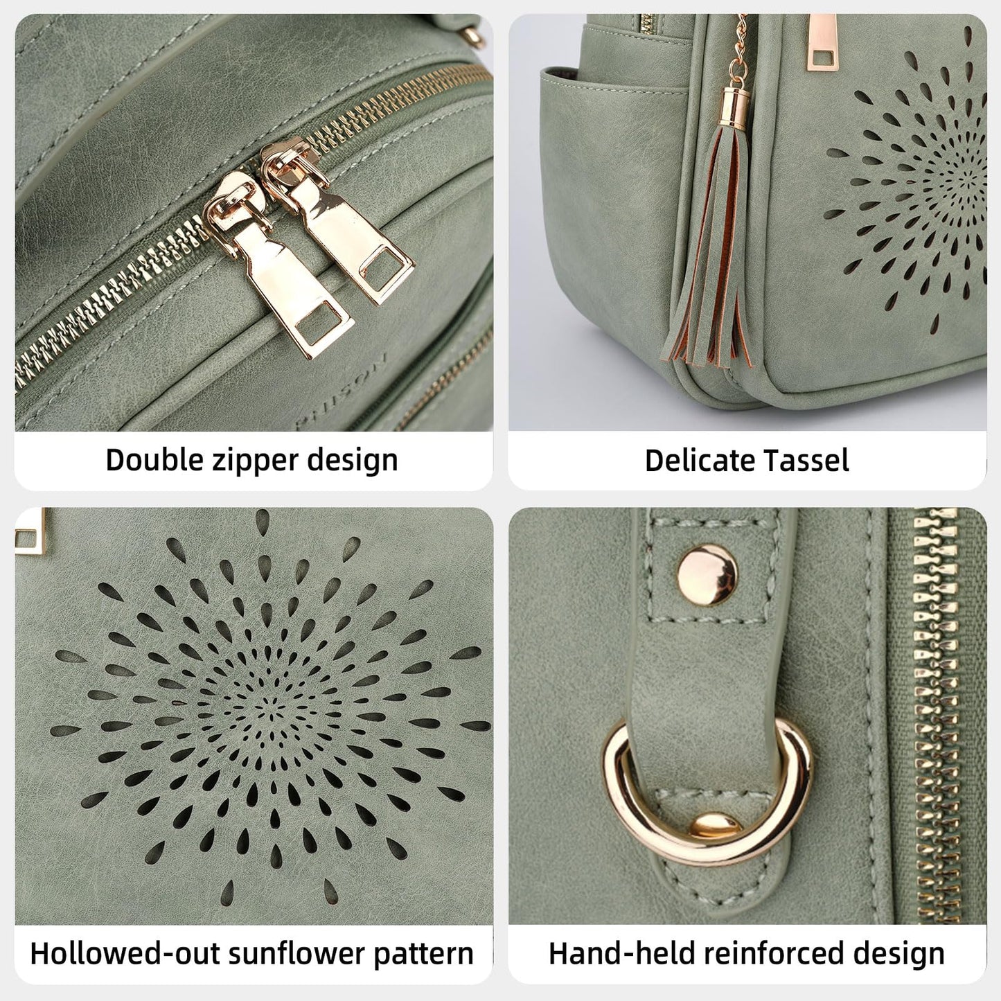 APHISON Small Backpack Purse for Women Cute PU Leather Mini Backpacks Ladies Casual Lightweight Travel Daypack Waterproof