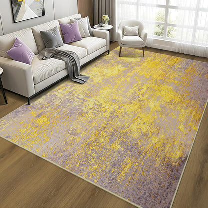 Merelax 5x7 Pink Yellow Living Room Area Rug, Large Washable Rugs for Bedroom Dining Room, Soft Boho Abstract Area Rugs, Modern Non Slip Low Pile Carpet for Office Study Kids Room