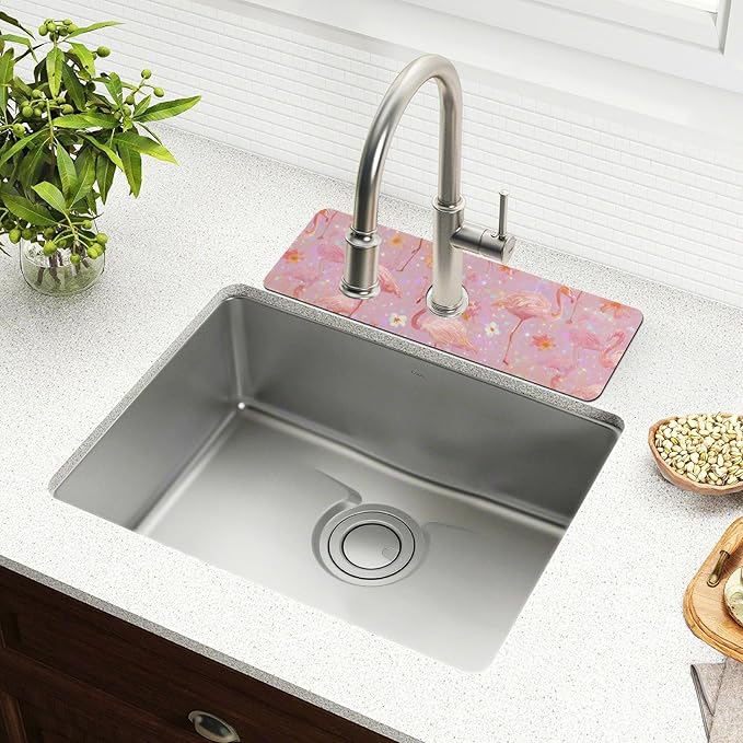 Kitchen Sink Splash Guard 1 PC 14.7 Inch Sink Faucet Mat Splash Guard