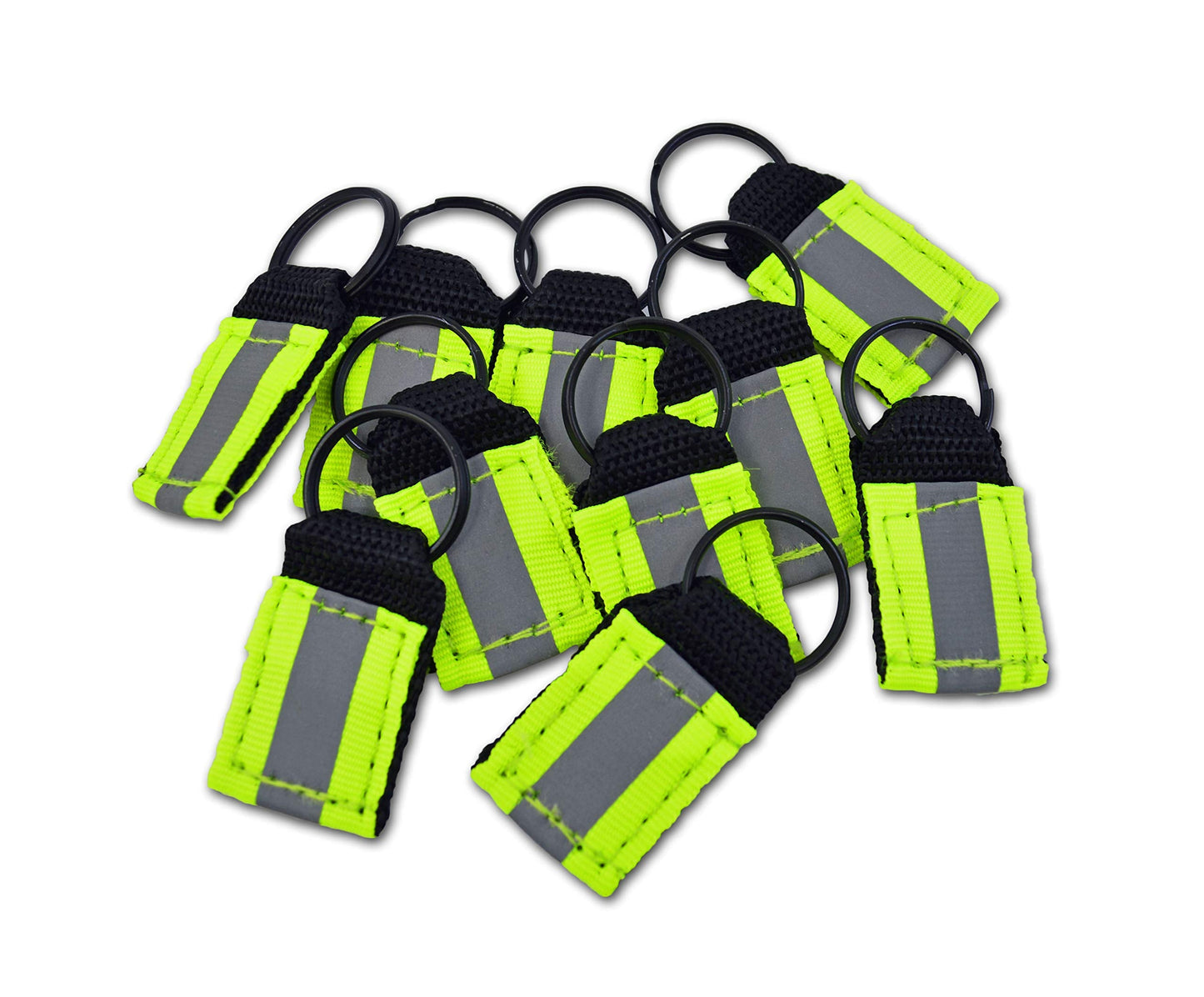 Lightning X Products Hi-Vis Reflective Balistic Nylon Webbing Zipper Pulls for EMT, Tactical, Safety Bags and Gear 10 Pieces