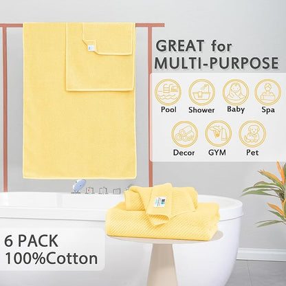 VOOVA & MOVAS Yellow Bath Towels