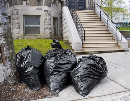 Tasker 55 Gallon Trash Bags | Value 50 Trash Bags w/Ties | Extra Large