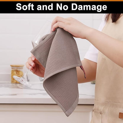 Homaxy 100% Cotton Waffle Weave Kitchen Towels