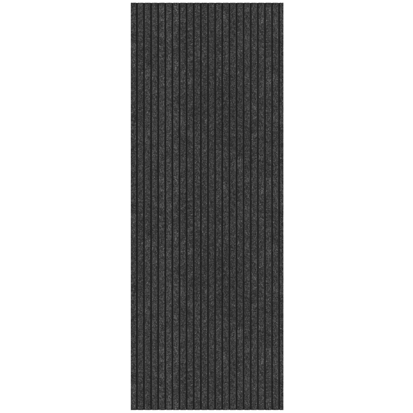 Ottomanson 2'7" x 5' Mud Mat Area Rug Scraper Carpet - Non-Slip, Dirt Trapping for Indoor & Outdoor Use - Ideal for Entryway, Garage, Kitchen, Patio & High-Traffic Areas, Black