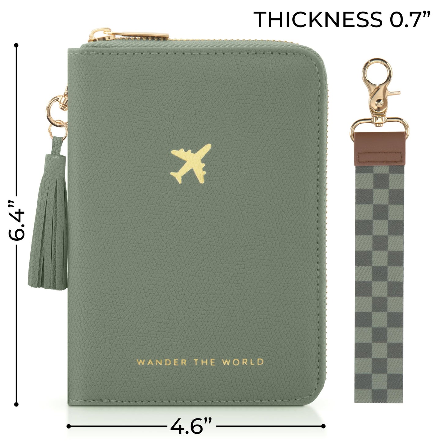 Beautiful Passport Holder for Travel with Wristlet Strap - All-in-One Wallet for Women with Card Slots and Tassel Keychain - Perfect RFID Blocking Case to Keep Your Travel Documents Organized & Safe