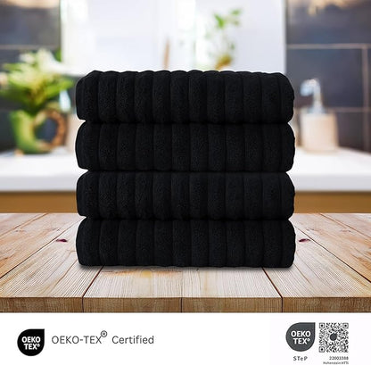 Classic Turkish Towels CTT Premium 4 Pack Bath Towels Set, Made