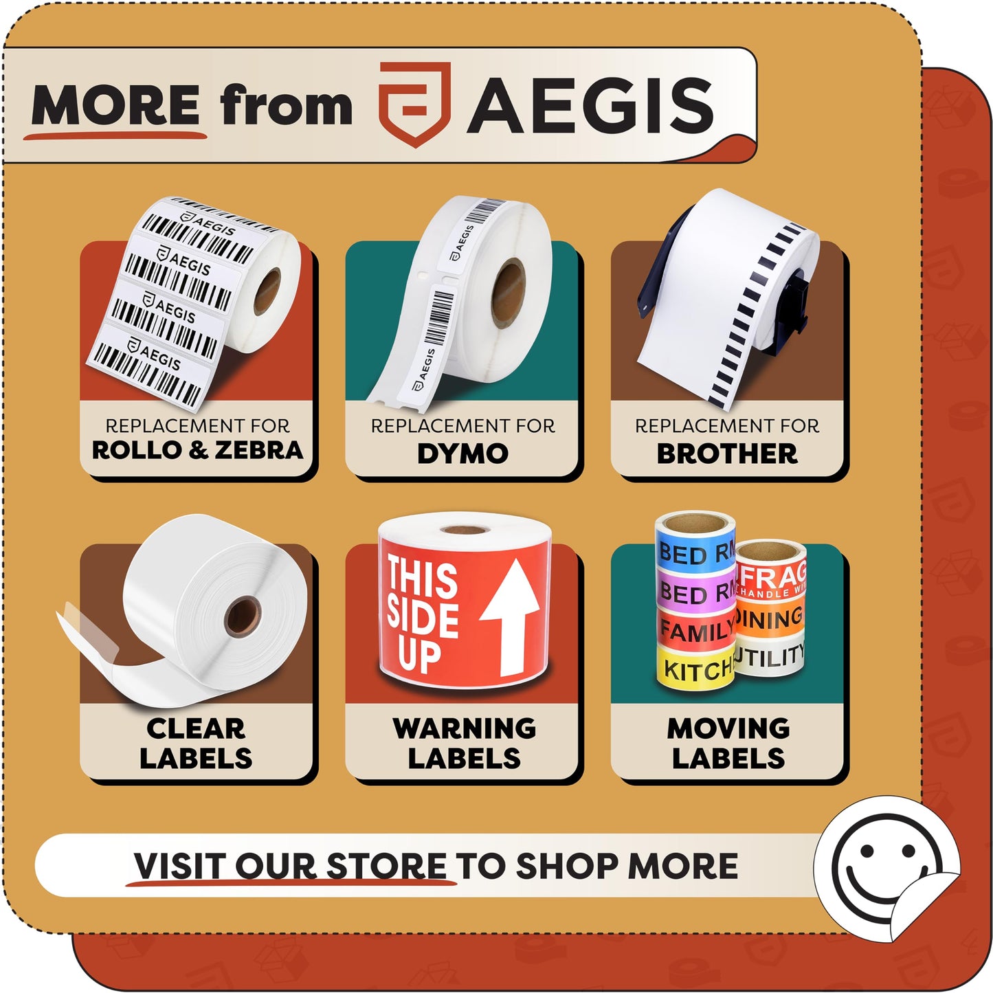 Aegis Adhesives - 3" X 5" This Side Up Arrow - Handle with Care (1 Roll, 500/Roll) Warning Shipping Labels