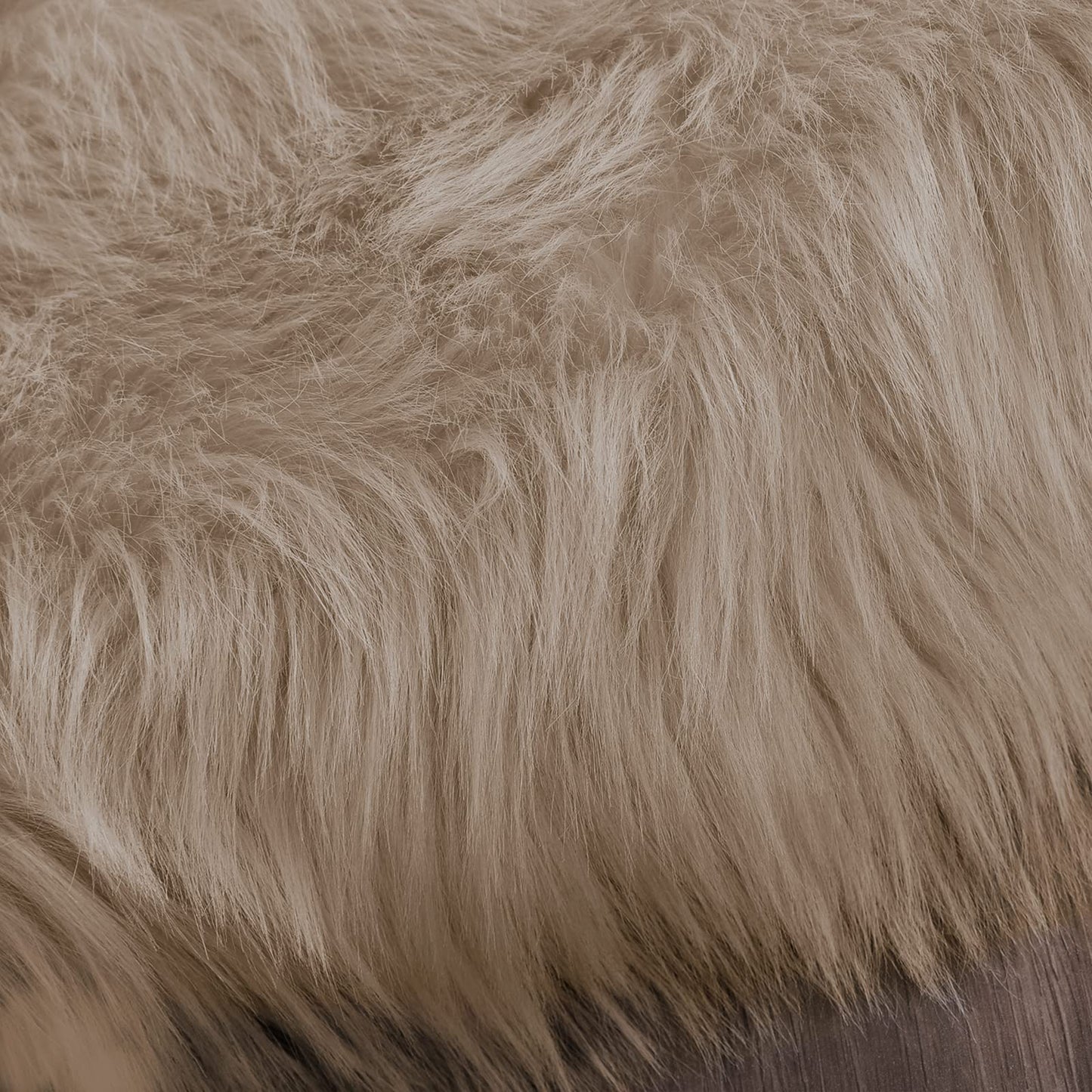 Latepis Throw 2x6 Rug Runner Light Brown Faux Fur Rug Washable Shaggy Rug Fluffy Plush Soft Rugs for Living Room Bedroom Dorm Floor Sofa Furry Beige