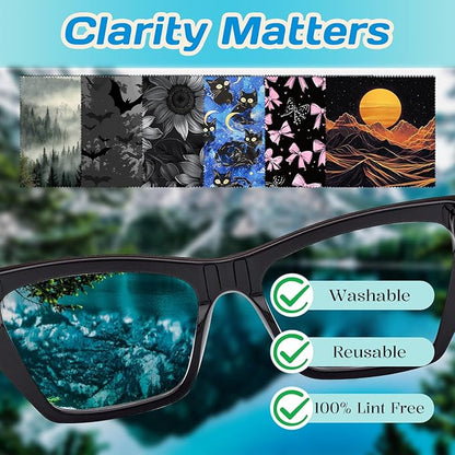6 PCS Glasses Cleaning Cloth Eyeglass Lens Cleaning Cloth Eyeglasses Wipes