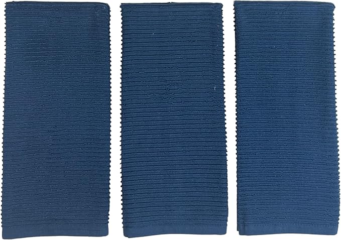 Serafina Home Royal Nautical Blue Kitchen Hand Dish Towels: Oversized 28" x 18"