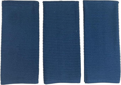 Serafina Home Royal Nautical Blue Kitchen Hand Dish Towels: Oversized 28" x 18"