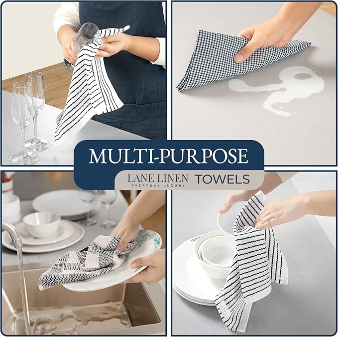 LANE LINEN Kitchen Towels & Dishcloths Set