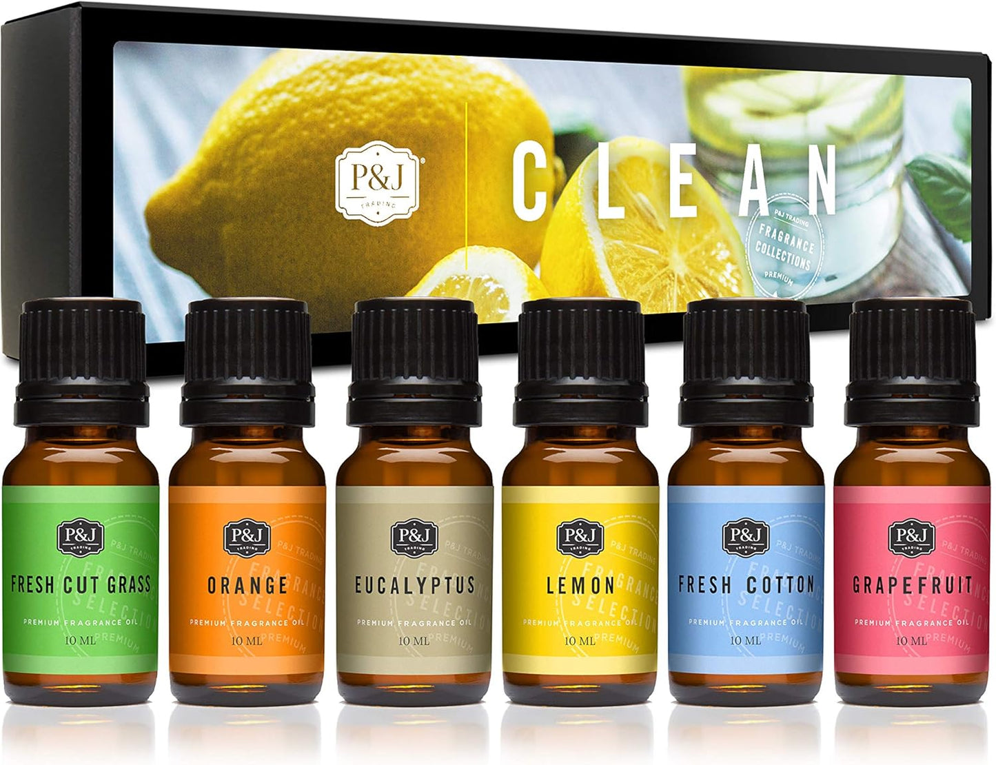 P&J Fragrance Oil Autumn Set | Brown Sugar, Apple, Harvest Spice, Vanilla, Forest Pine, and Snickerdoodle Candle Scents for Candle Making, Freshie, Soap Making Supplies, Diffuser Oil Scents