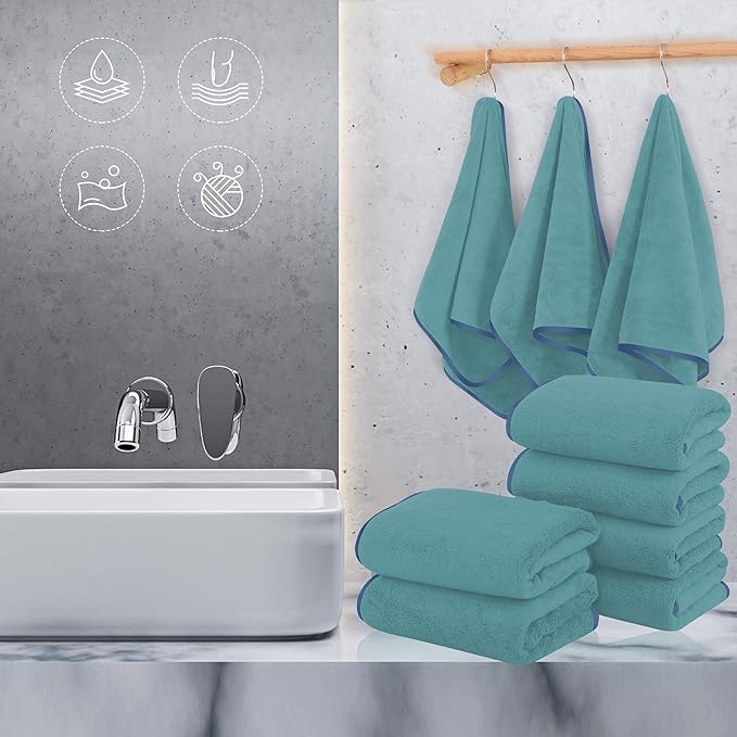 TENSTARS Silk Hemming Hand Towels