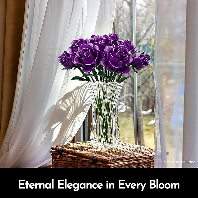 Rose Flower Bouquet Building Set for Adults Gift for Women Couple Girlfriend Mom Wife Buildable Artificial Floral Botanical Collection Décor for Home or Office (530 Pcs)