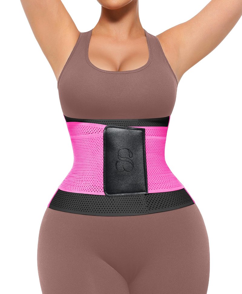 SHAPELLX Waist Trainers for Women Belly Fat Plus Size Waist Cincher Corset Shapewear Fajas Colombianas Moldeadoras Rose Red