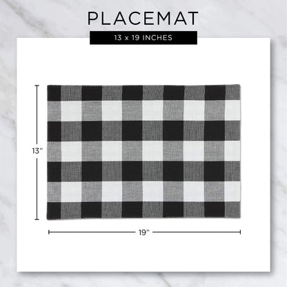DII Two-Toned Collection Tabletop, Placemat Set, Stone, 6 Piece