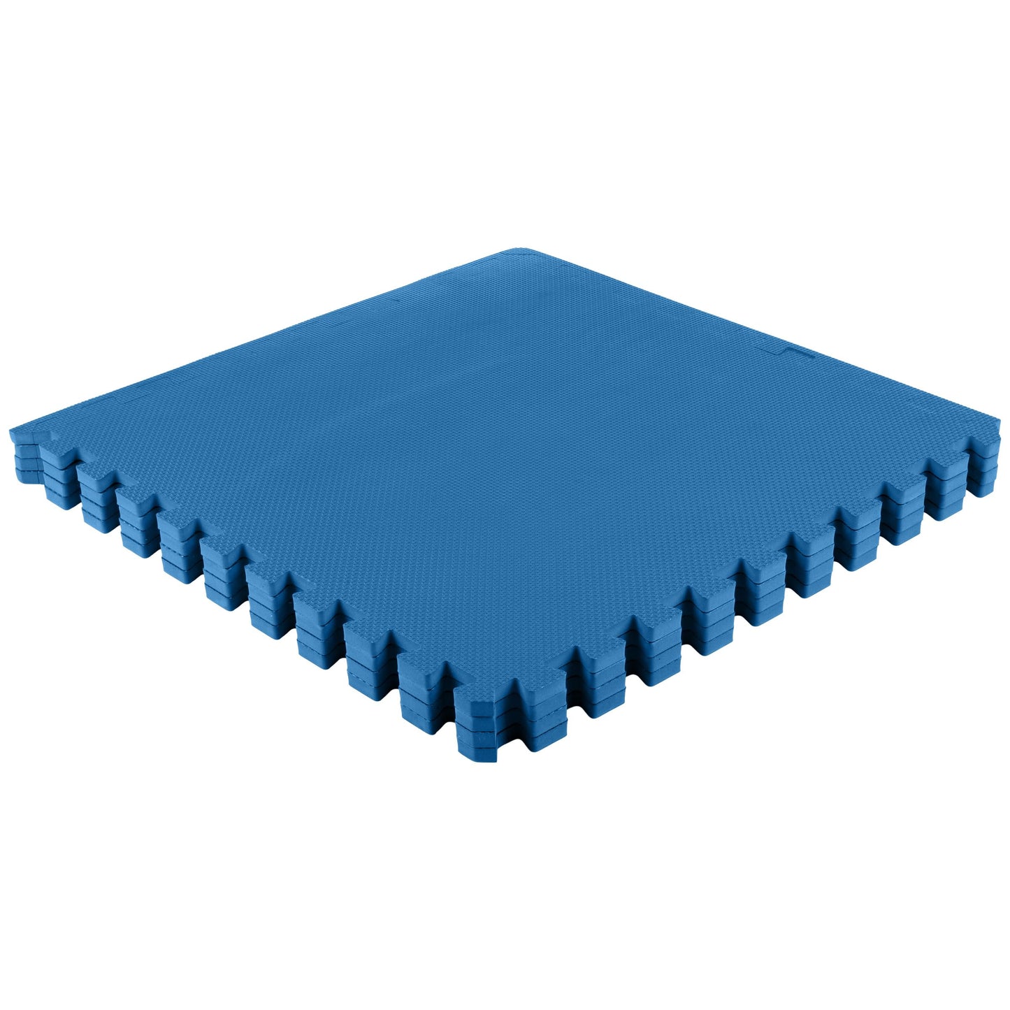 EVA Foam Mat Tiles 4-Pack - 16 SQ FT of Interlocking Padding for Garage, Playroom, or Gym Flooring - Exercise Mat or Baby Playmat by Stalwart (Blue)