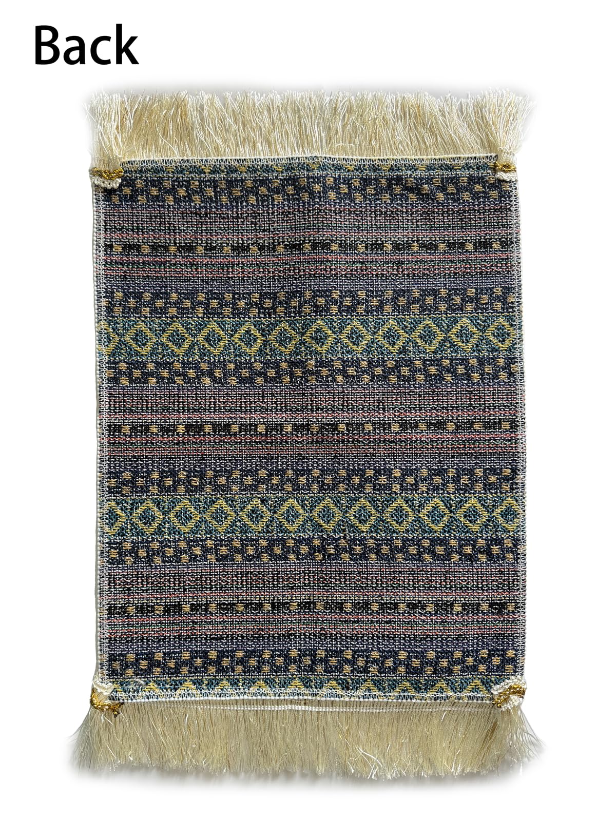Portable Islamic Prayer Small Mat Classic Pattern Muslim Prayer Rug Small Rug Foldable Salah Carpet Mat with Tassel