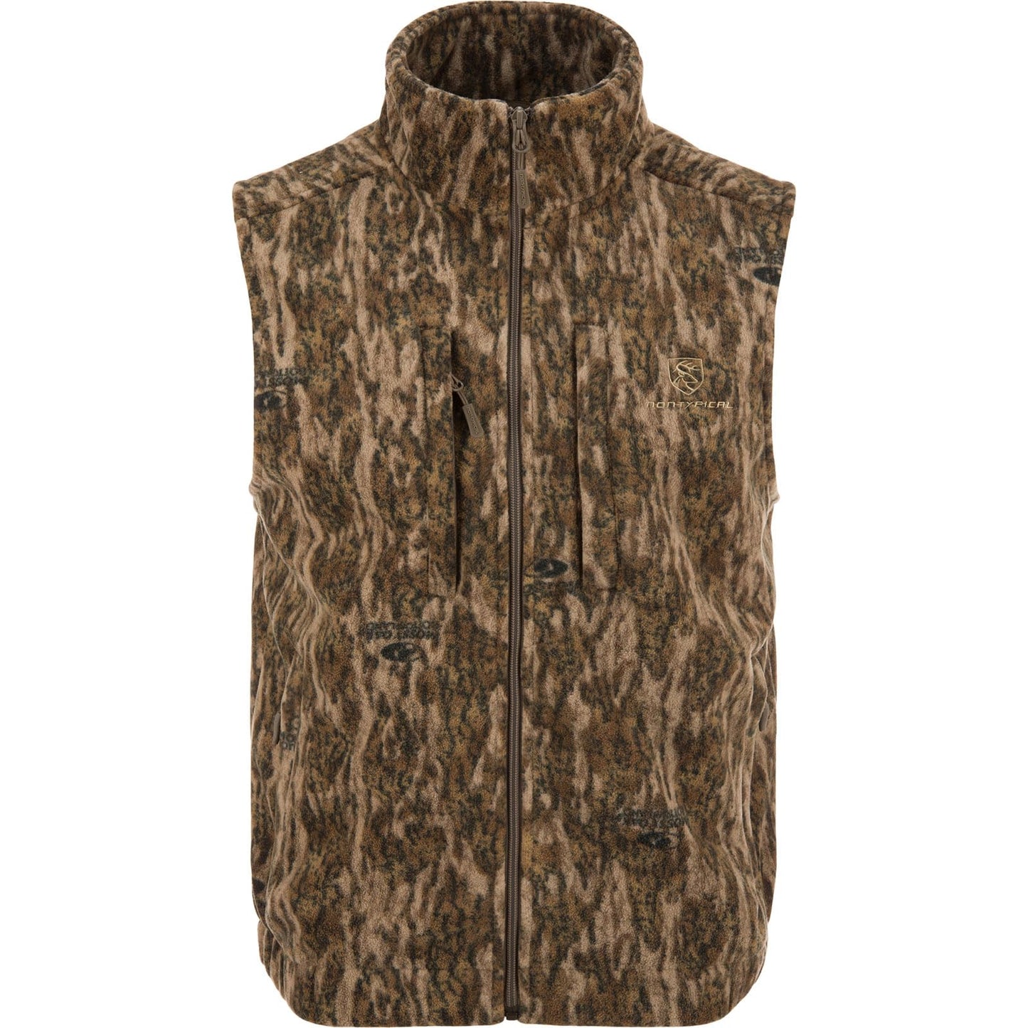 Drake Waterfowl Men's Non-Typical Windproof Layering Vest | Warm Sleeveless Hunting Jacket with Magnattach & Zippered Pockets, Bottomland, XX-Large