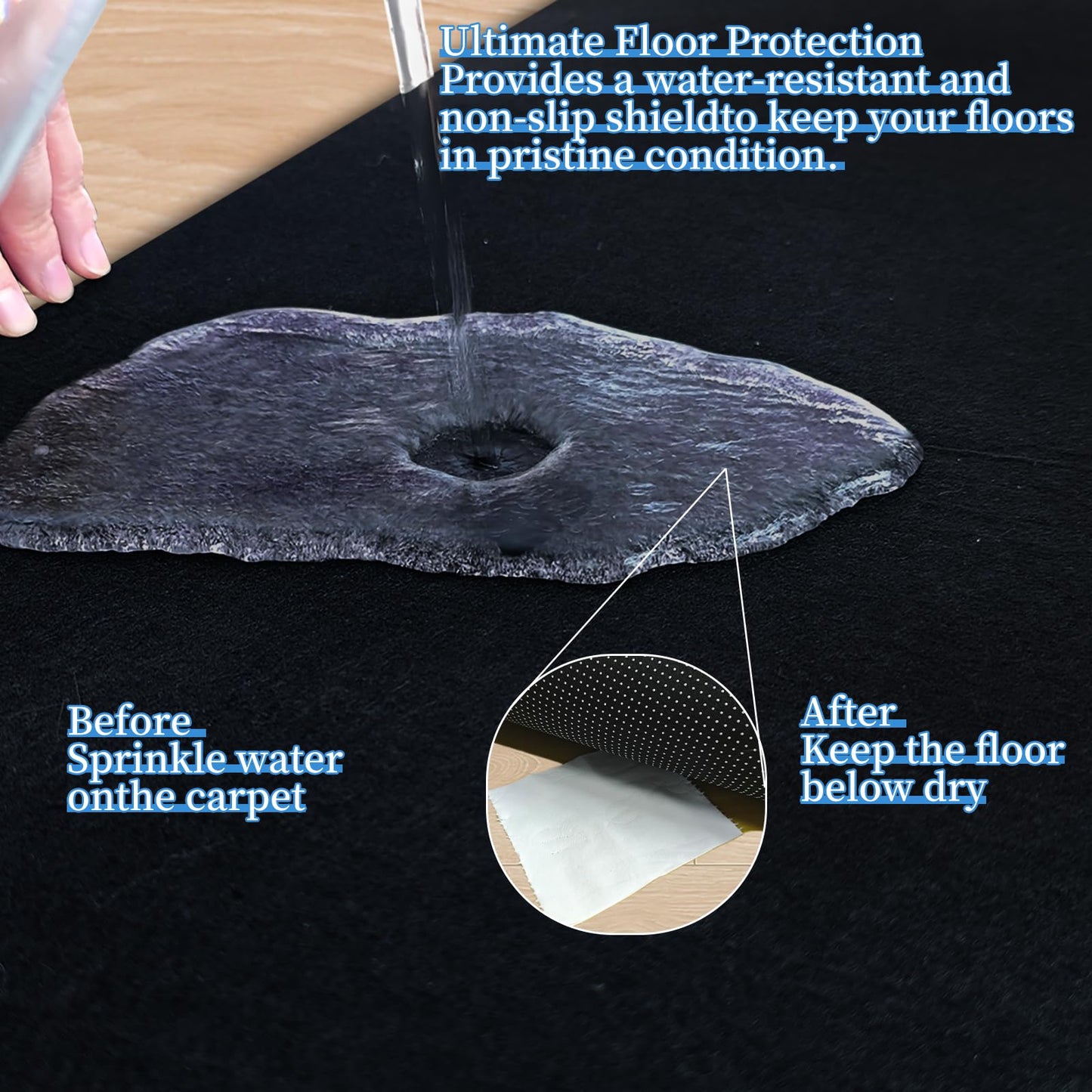 YODUYO Anti-Slip Carpet Mat 8x10ft