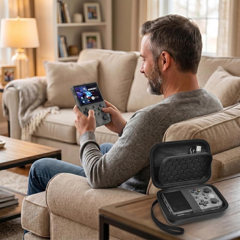 Travel Case for R36S, RG353V, RG353VS - Handheld Game Console Storage Organizer | Durable Carrying Bag