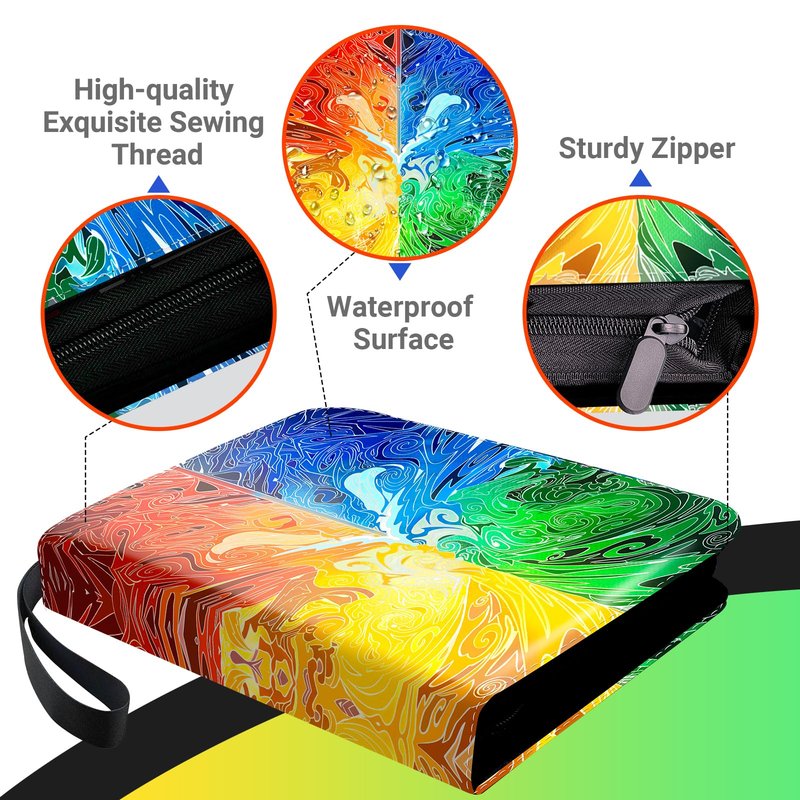 Trading Card Binder for TCG Cards, 9-Pocket Portable Card Collector Ablum Holder Book Fits 900 Cards with 50 Removable Sleeve, Waterproof BKM Card Binder Display Storage Carrying Cases for TCG-Totem