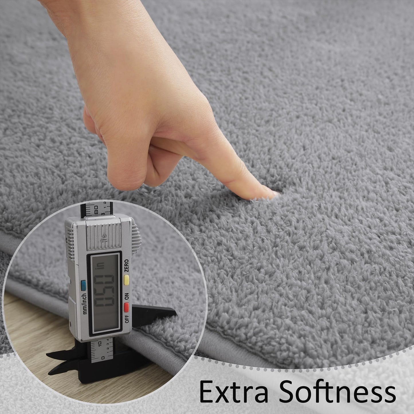 B BENRON Soft Rugs for Living Room 4x6 Grey, Minimalist Area Rug for Bedroom Nursery Dining Table Dorm, Throw Rugs for Men Boys Girls Kids Room Indoor Floor Carpets