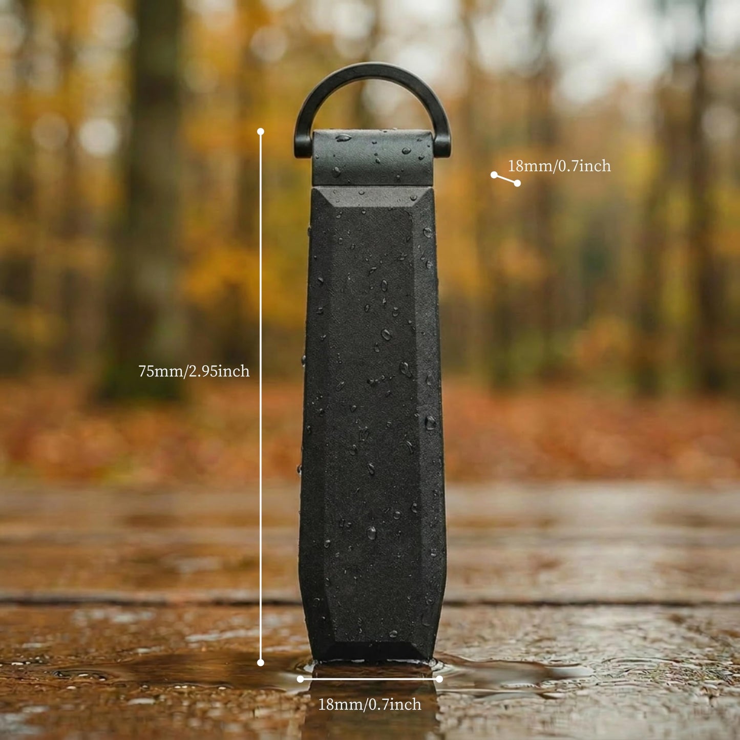 CAXGEK Compact Key Organizer with Spring Tension Lock, Aluminum Keychain Holder. (Black)