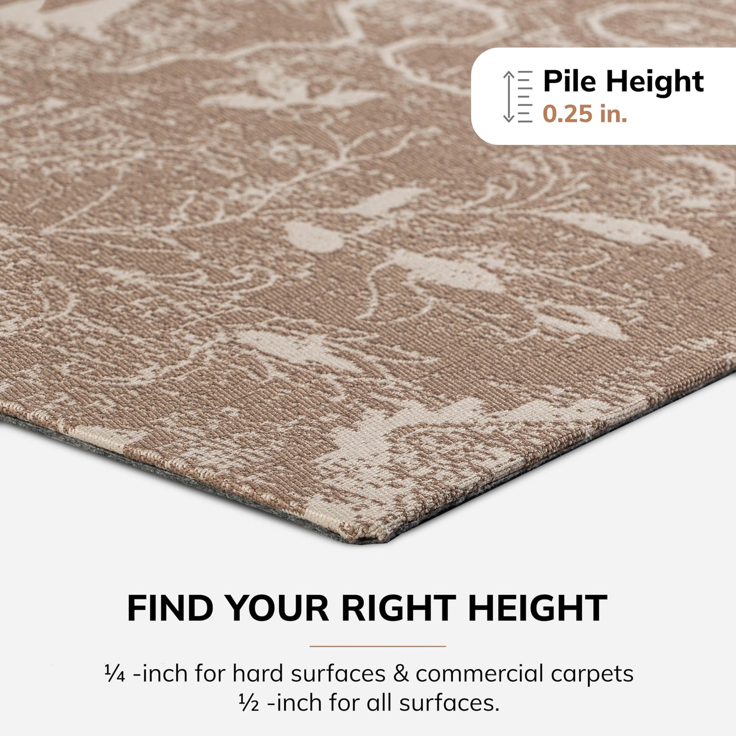 Anji Mountain Rug'd Office Chair Mat for Carpet & Hardwood Floor - Jacquard Woven, Anti-Slip Backing, Low Pile, Floor Protector Desk Chair Mat, Office Rugs for Rolling Chairs (Tamanrasset - 36" x 48")