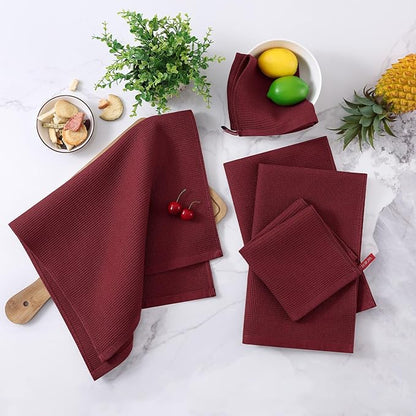 Homaxy 100% Cotton Waffle Weave Dish Cloths