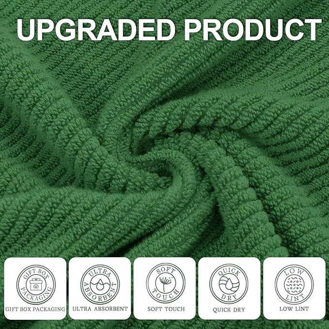 Green Hand Towels for Bathroom
