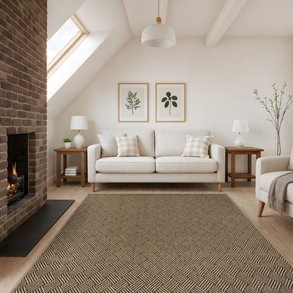 Luul Home Easy Jute Rugs 9x12 Herringbone Natural Color Living Room Indoor Outdoor Area Rug for Patio and Kitchen Rug High Traffic Washable Easy to Clean Solid Boho Woven Design Carpet (9 x 12)
