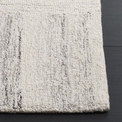 Safavieh Pine Collection Accent Rug - 3' x 5', Ivory & Grey, Handmade Wool, Ideal for The Entryway, Foyer, Bedroom (PNE201A-3)