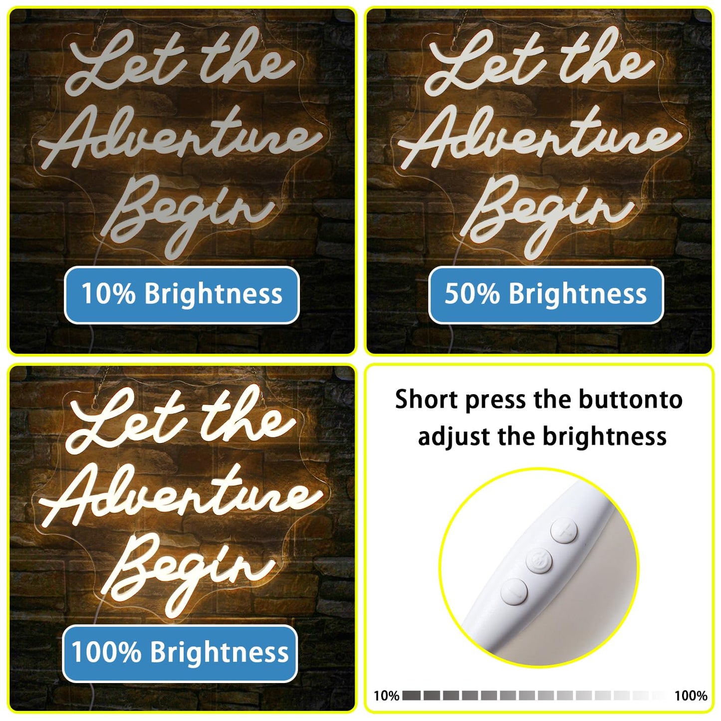 NOSUN This is Our Happy Place Neon Sign Happy Place Neon Signs for Wall Decor Dimmable Warm White LED Signs for Bedroom Classroom Man Cave Home Bar Birthday Party Game Zone Decor Neon Classroom Sign