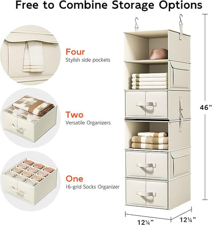 Vailando 6-Shelf Hanging Closet Organizer