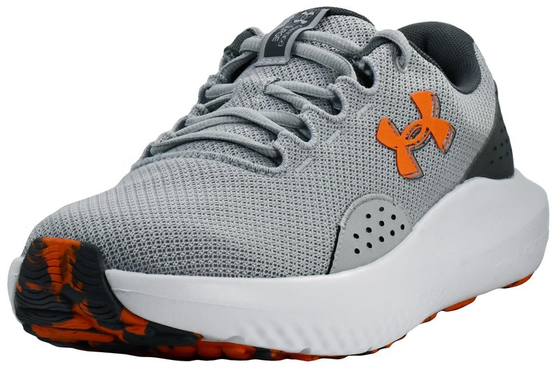 Under Armour Men's Charged Surge 4 Sneaker, Mod Gray/Castlerock/Team Orange, 11